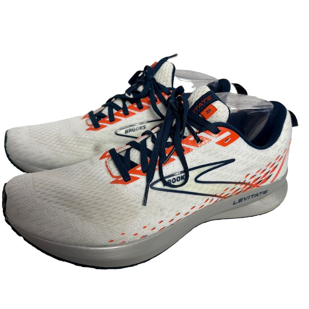 Brooks Levitate GTS 5 Running Shoes White Titan Flame US Men 11